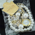 New design gilrs love pearl wrist watch for valentine's gifts